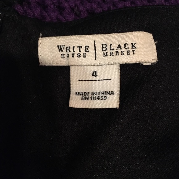 White House Black Market solid little black dress - Picture 2 of 6